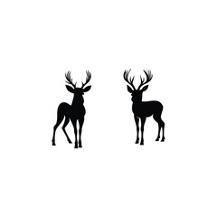 deer silhouette set