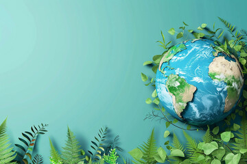 Greeting card with holiday composition for world environment day