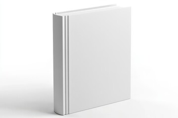 White hardcover book with textured cover and clean white background