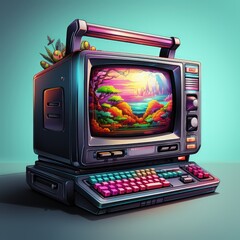 Vintage 8-Bit Buy It Now Button for Online Shopping Interface