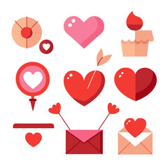 Valentines elements collections for business branding in white background