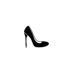 high heel shoe flat design icon logo