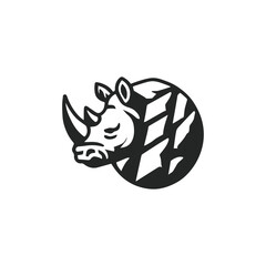 Modern rhino stone logo