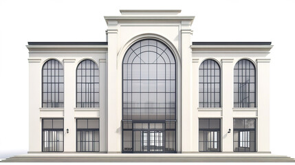 Obraz premium Modern luxury building with large windows and elegant design