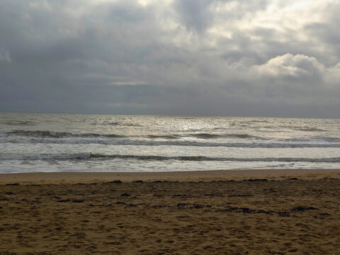 Beach on a Cloudy December Day