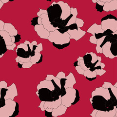 Beautiful pattern with flowers and leaf.Floral vector illustration.  