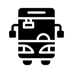 Bus glyph icon