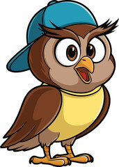 Naklejka premium owl bird funny cartoon design image