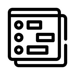 Gantt chart line icon