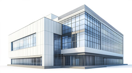 Modern university science lab building with large glass windows