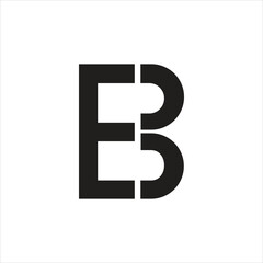 Letter Eb initial unique logo design and creative elegant monogram