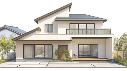 Modern family house with functional design and elegant soft colors