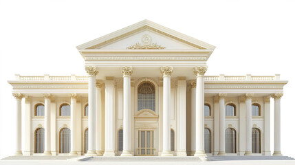 Elegant university building with luxurious architecture and grand columns