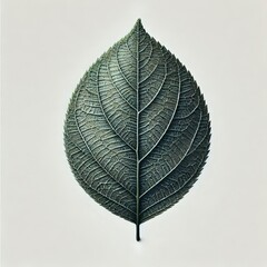 close up of tree leaf on white background
