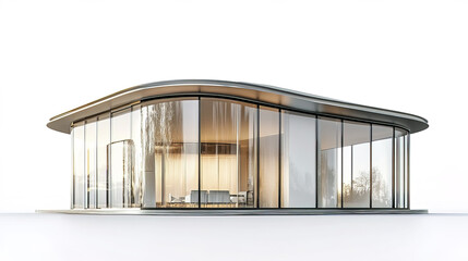 luxury glass house with innovative transparent design and modern architecture