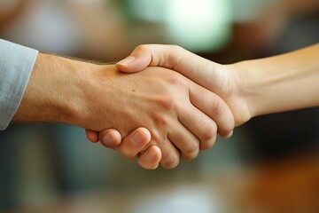 Confident Business Team Shaking Hands in Trust and