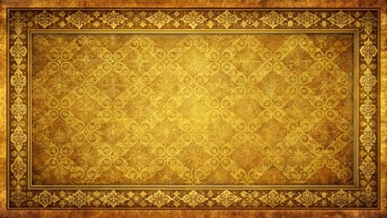 Antique Gold Decorative Frame with Intricate Patterned Background