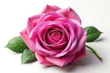 3D Pink Rose Cartoon Flower Illustration - Copy Space