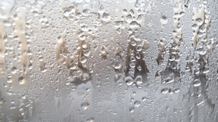Condensation Droplets On A Cold Glass Surface