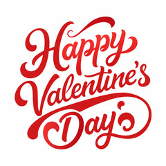 Happy Valentine's Day Typography Design For T Shirt