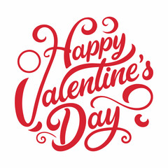 Happy Valentine's Day Typography Design For T Shirt