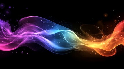 Obraz premium Abstract Colorful Waves Flowing Through Space