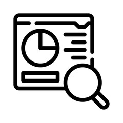market research line icon