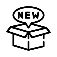 product launch line icon