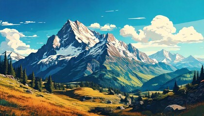 landscape with sky and clouds