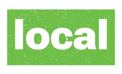 local text written on green stamp sign.