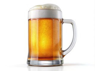 Frosty Beer Glass - Rule of Thirds - 3D Render - Holiday Drink - Oktoberfest - St. Patrick's Day