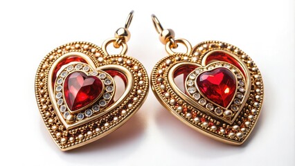 Heart Earrings Valentine's Day Architectural Photography Premium Design
