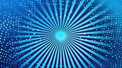 A vibrant blue radial burst design with dots, ideal for backgrounds and graphic projects.