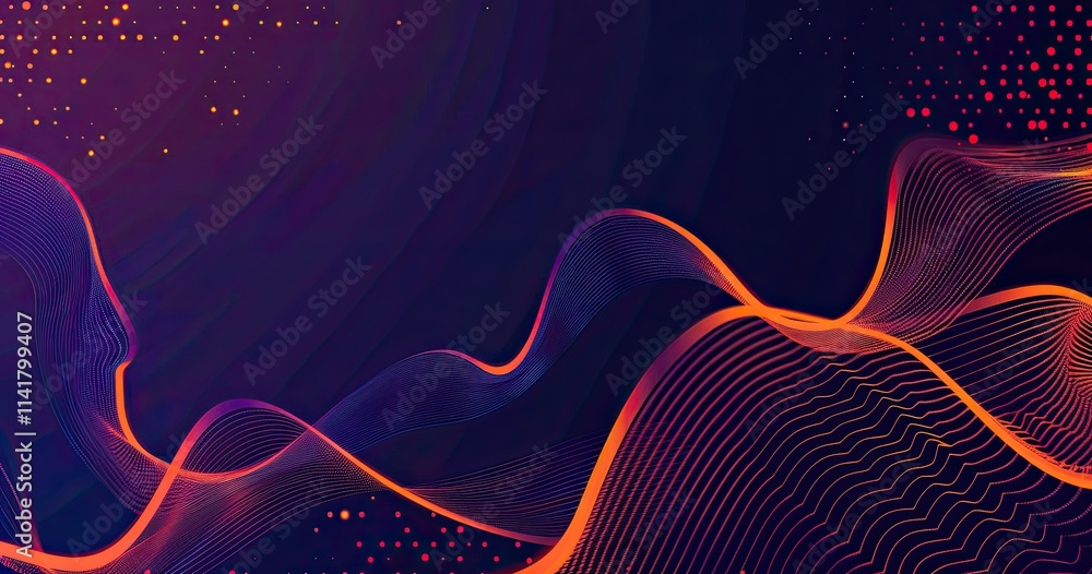 Aufkleber abstract waves of color and light create a dynamic, modern digital design.