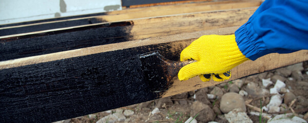 Waterproofing of wooden boards