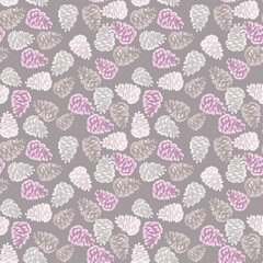 new year Christmas winter cone seamless  texture or background in rose mocha moose colors