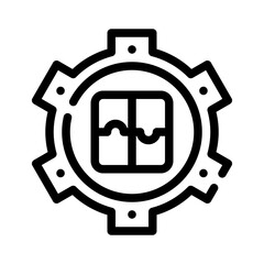 Integration line icon