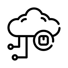 Cloud Storage line icon