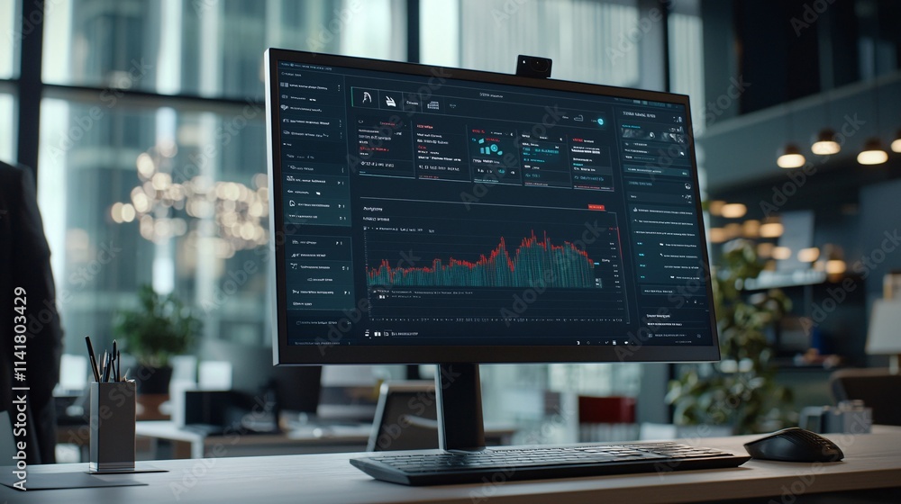 Poster a modern ui with a seamless registration flow highlighted on a computer screen