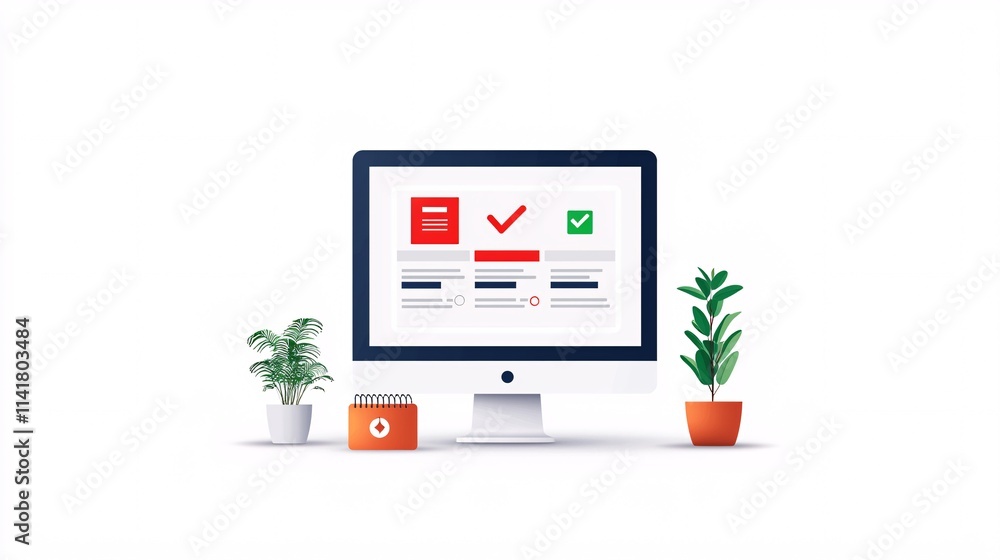 Poster a modern ui with a seamless registration flow highlighted on a computer screen