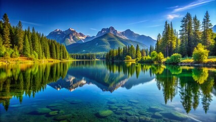 Tranquil landscapes, featuring peaceful mountains and calm lakes, encourage mediation and understanding, creating harmonious relationships and inspiring resolution in conflicts through nature's sereni