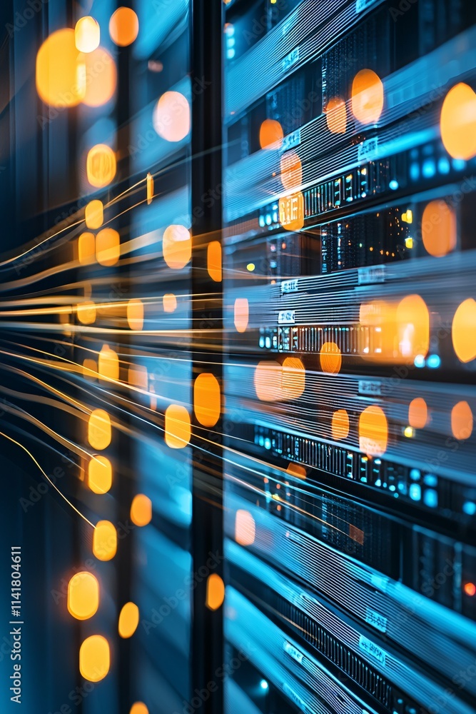 Poster a secure record-keeping system for applications, visually showing data integrity and accessibility, 