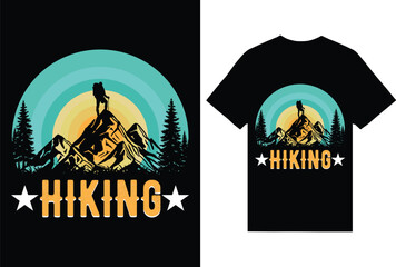 hiking t-shirt design for hiking lover