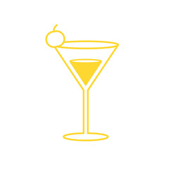 Gold Monoline New Year - Tropical Drink