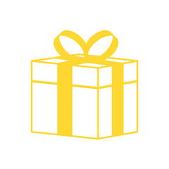 Gold Monoline New Year - Gift Box