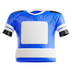 Blue and White American Football Jersey