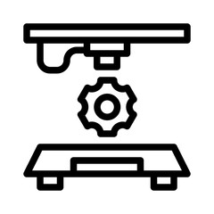 industrial printer line icon