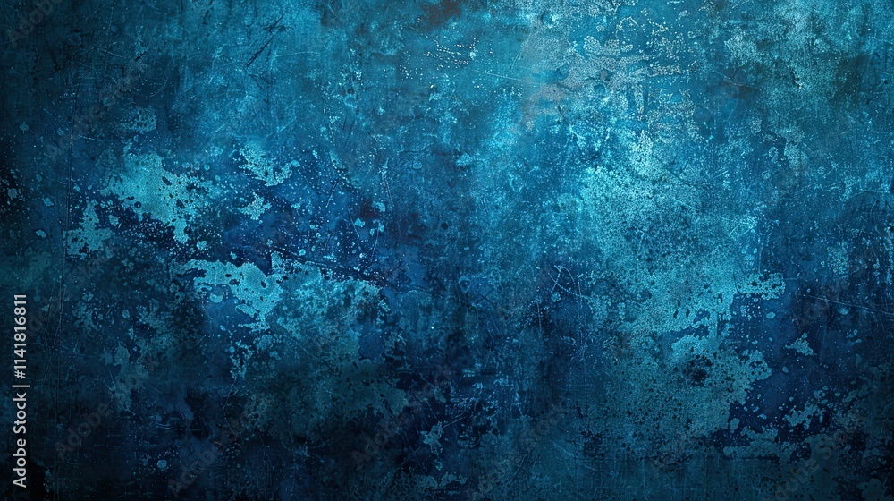 Poster a textured blue abstract background with varying shades and patterns.