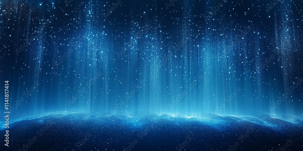 Poster blue gradient background grainy glowing blue light on dark backdrop noise texture effect banner head