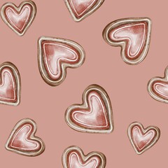 Pattern with hearts